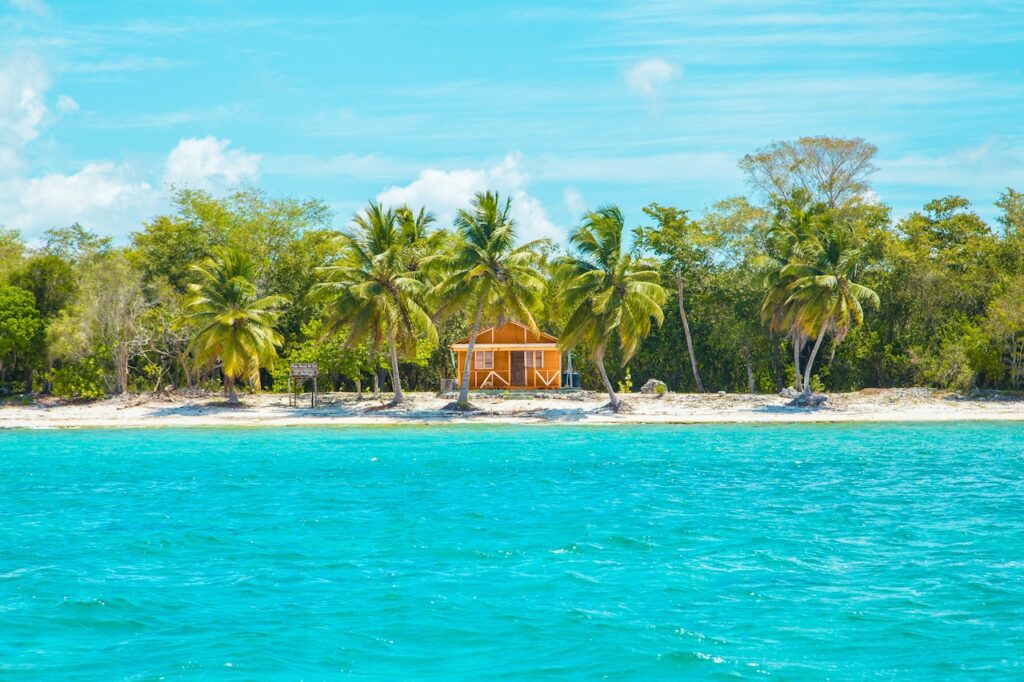 A beautiful island and wood cabin on the beaches of the Dominican Republic