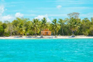 A beautiful island and wood cabin on the beaches of the Dominican Republic