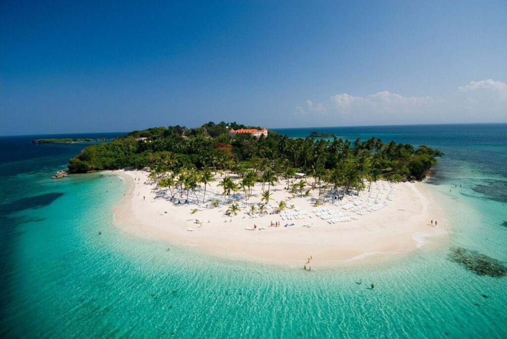 The beautiful island of Cayo Levantado in the Dominican Republic